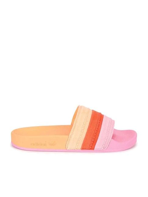 adidas originals women's orange slides