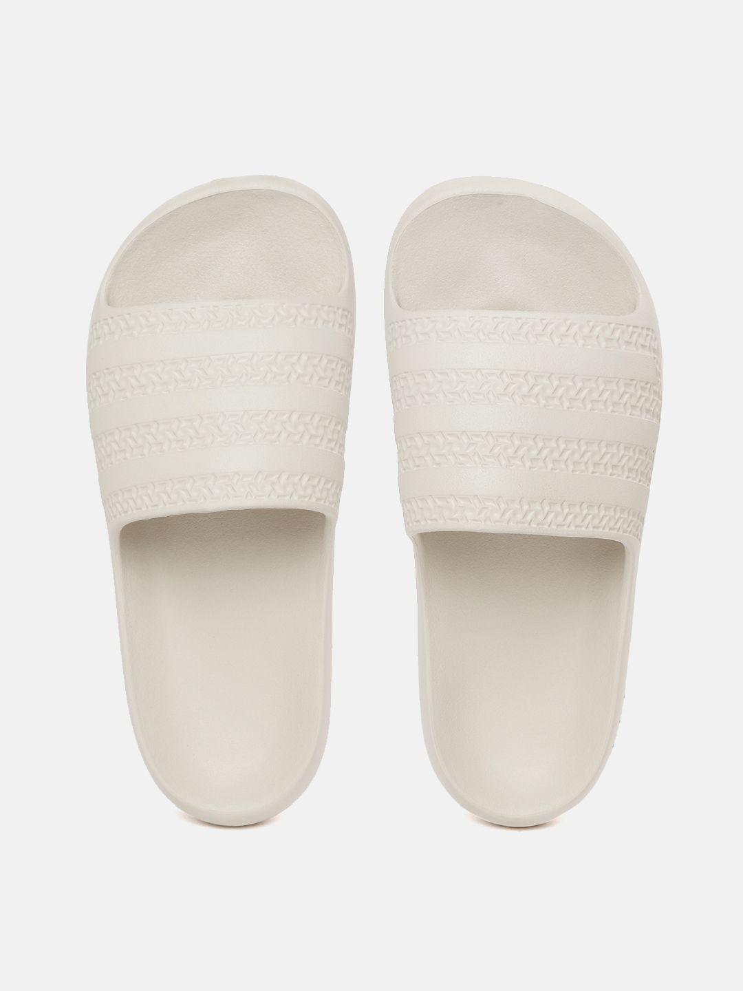 adidas originals women beige textured adilette soft sliders