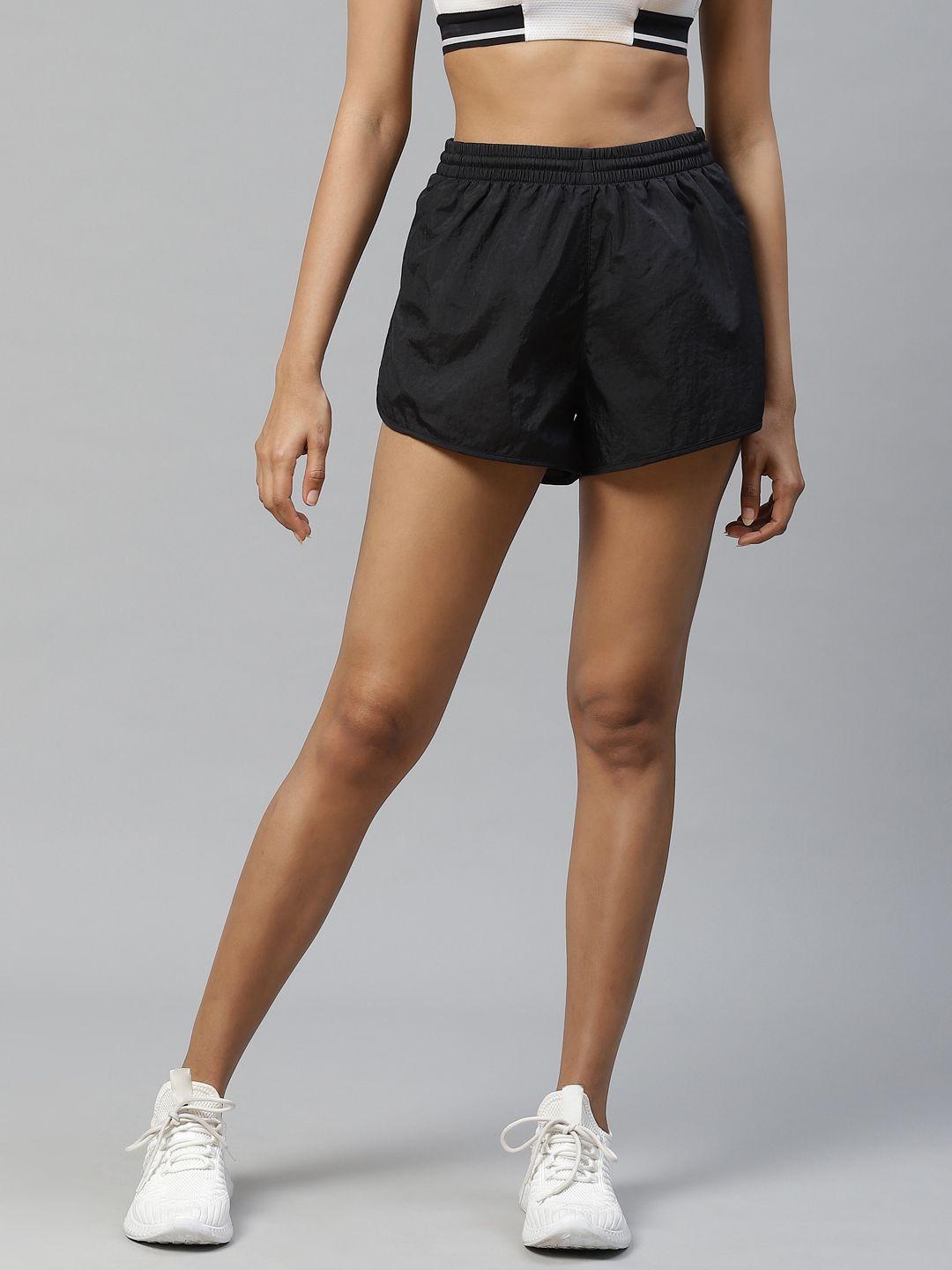 adidas originals women black 3 stripes sports shorts