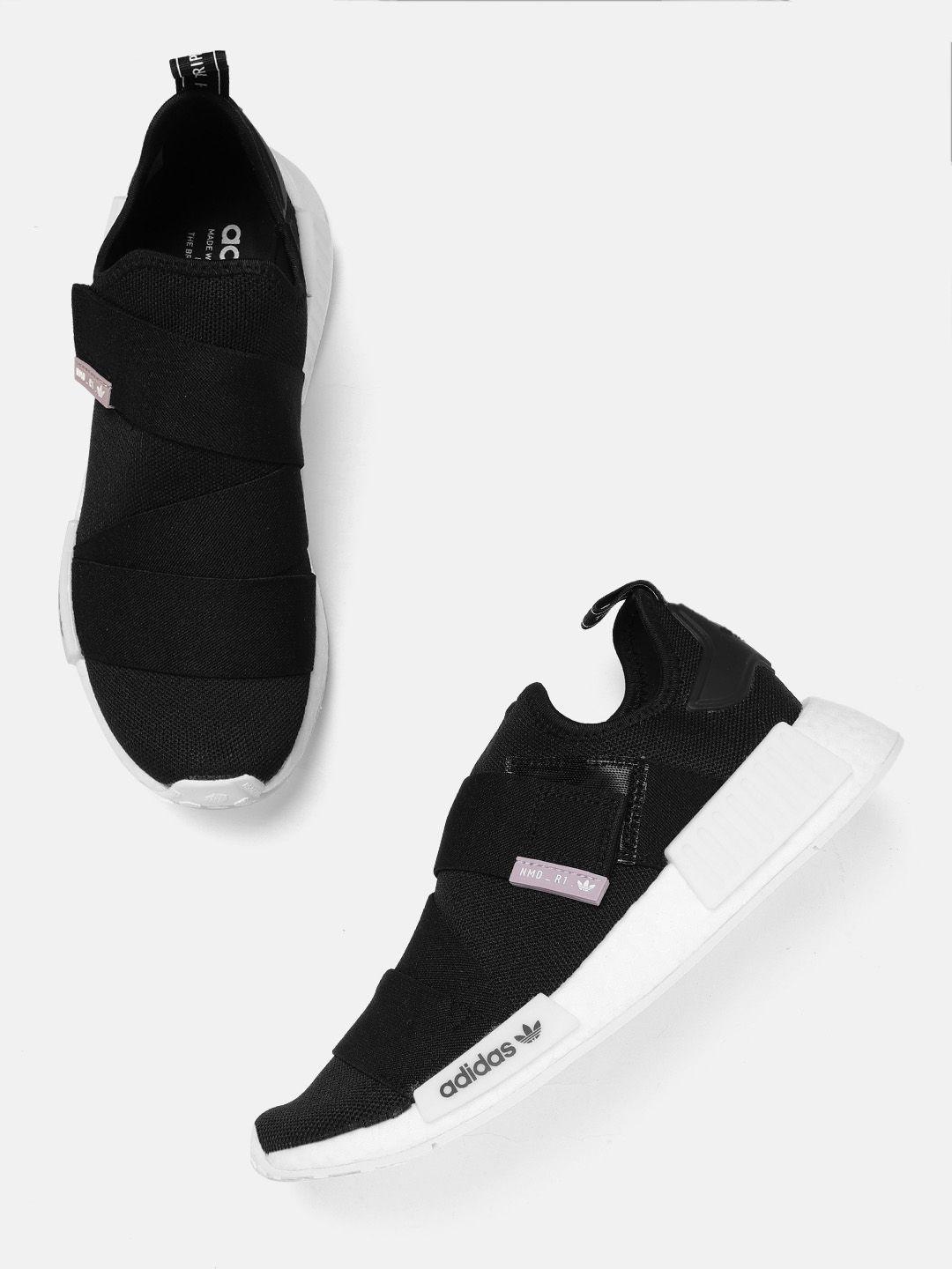 adidas originals women black woven design nmd_r1 sneakers