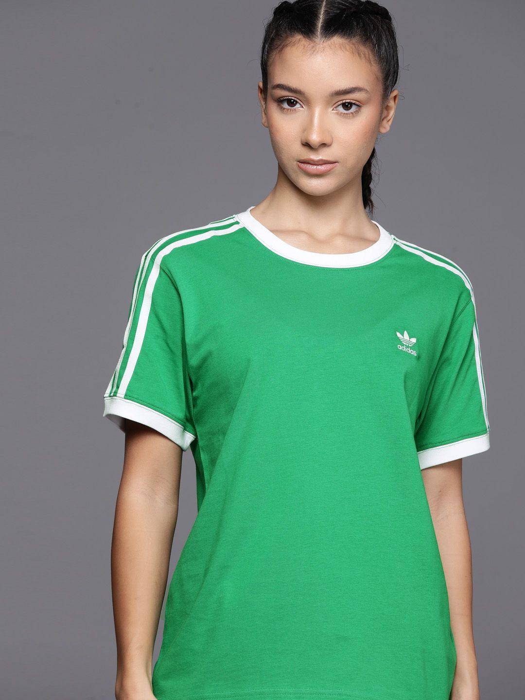 adidas originals women classics 3-striped pure cotton t-shirt