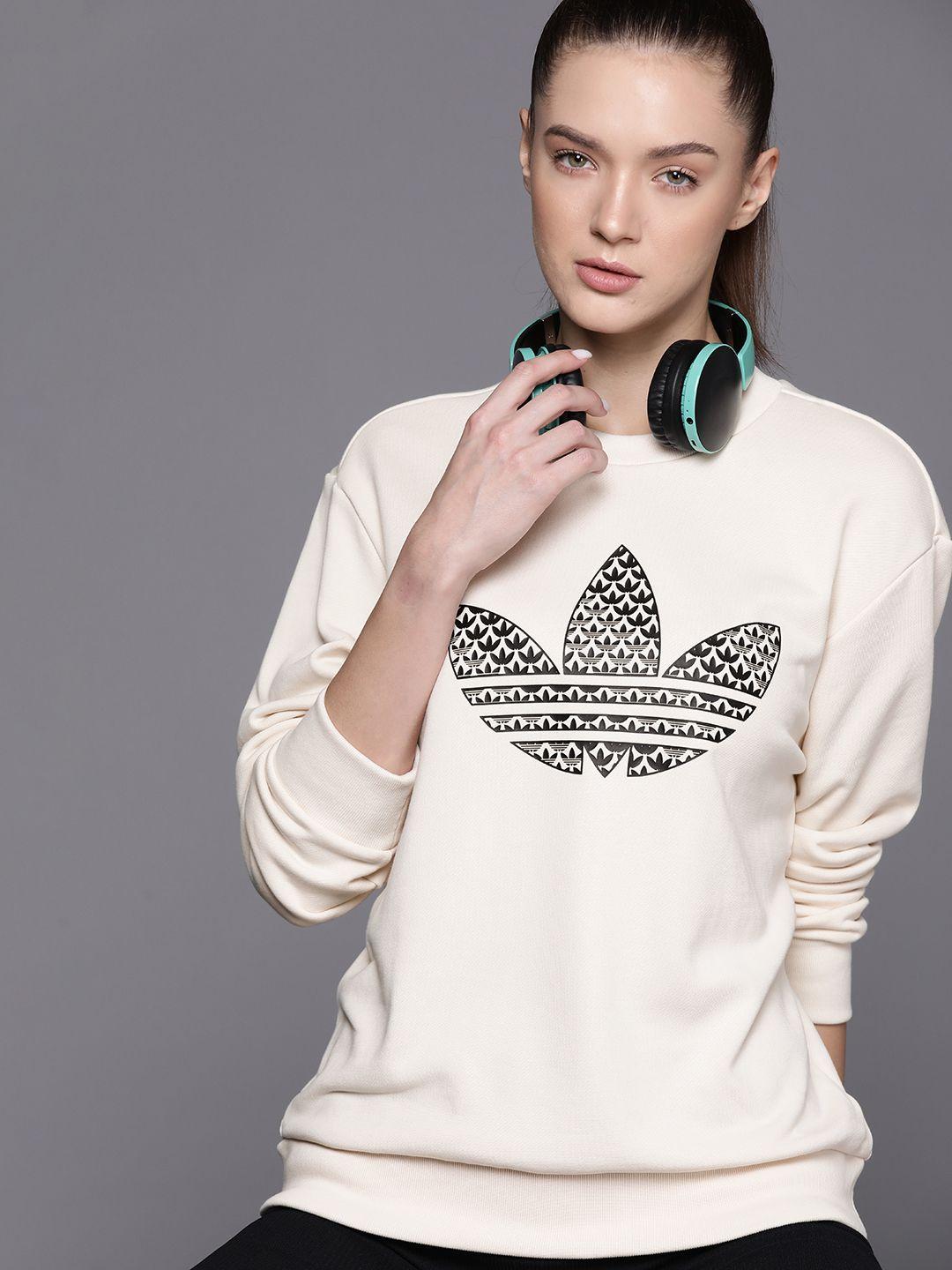 adidas originals women monogram infill crewneck sweatshirts