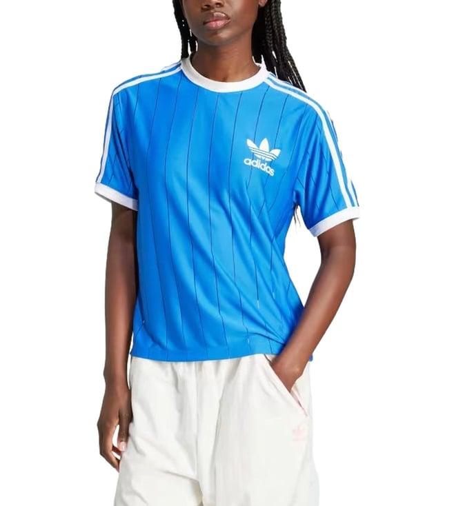 adidas originals womens blue 3 s pnst t-shirt