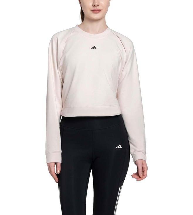 adidas pink logo loose fit sweatshirt