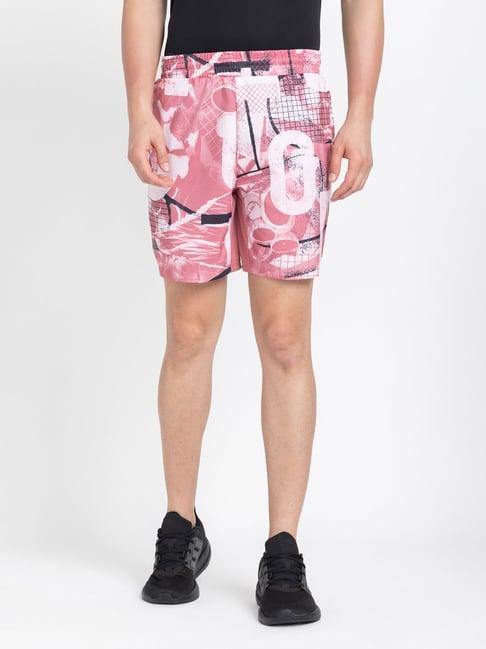 adidas pink regular fit club graphic print sports shorts