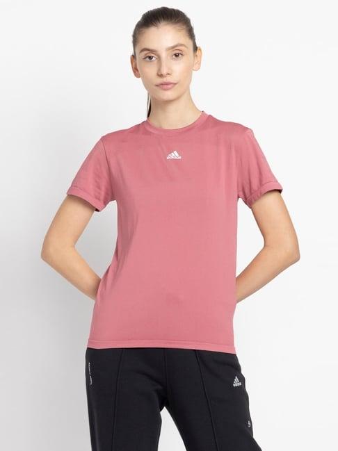 adidas pink training t-shirt