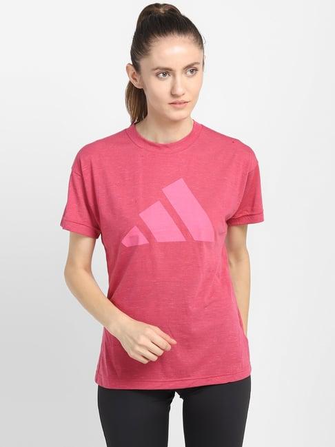 adidas pink w win 2.0 t-shirt