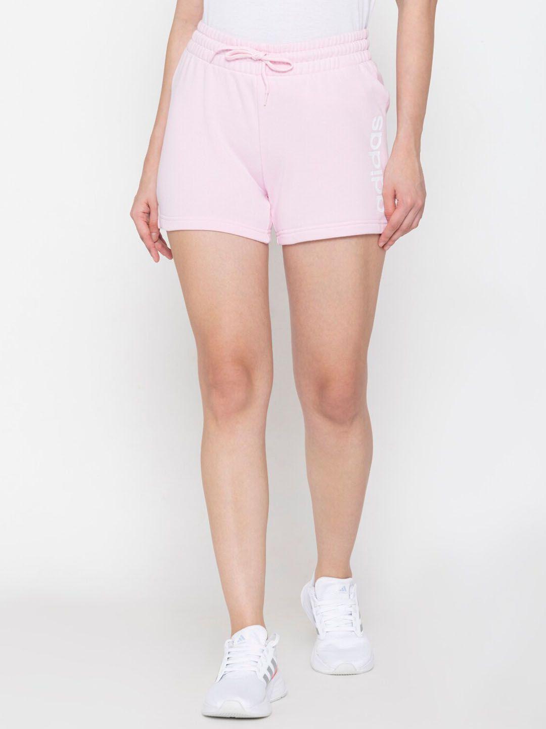 adidas printed pure cotton sports shorts