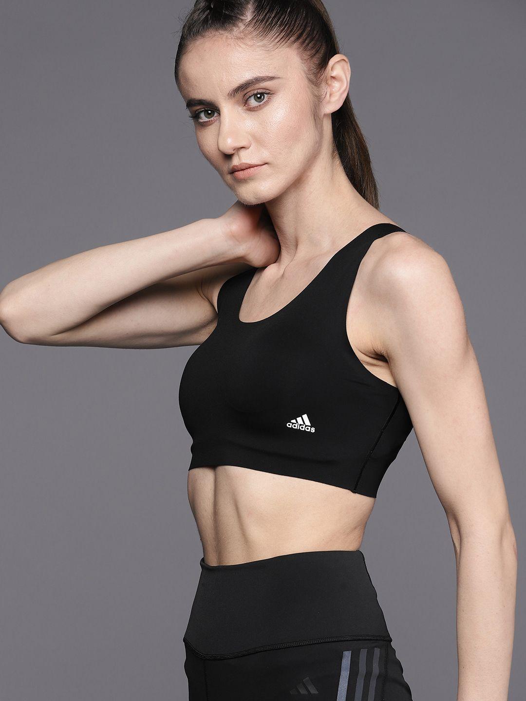 adidas pure lounge everyday light-support workout removable padding bra