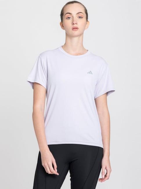 adidas purple printed running t-shirt