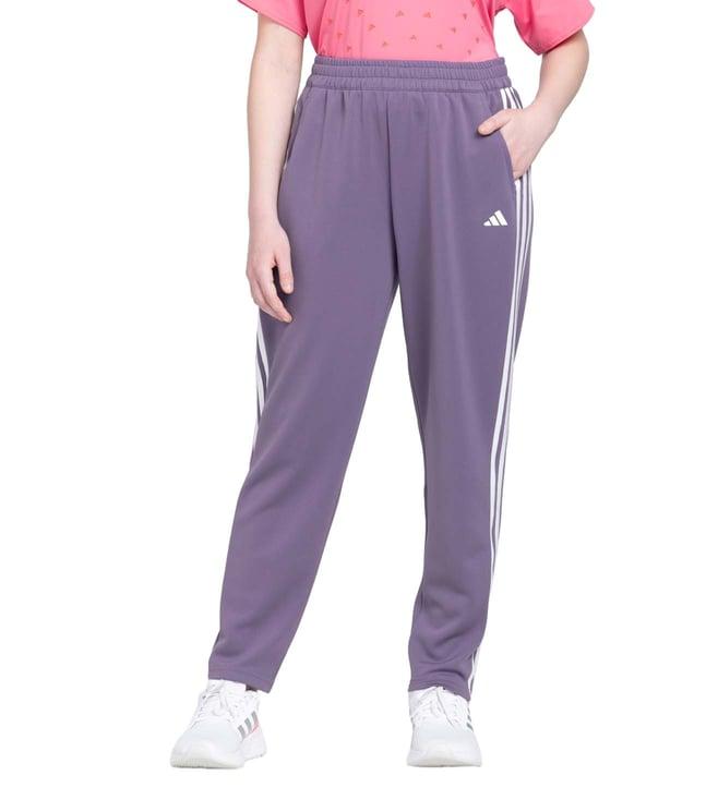 adidas purple stripes loose fit trackpants