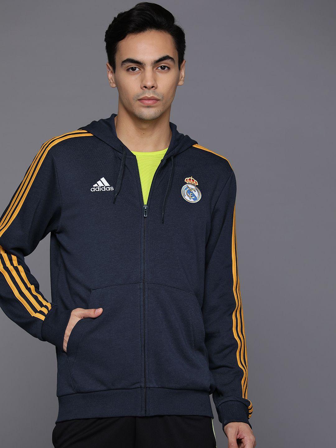 adidas real madrid dna full-zip football hooded sweatshirt