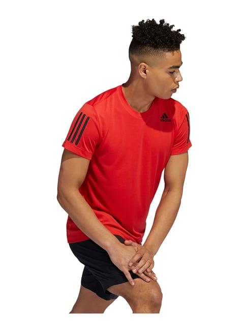 adidas red round neck t-shirt