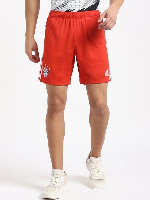 adidas red striped shorts