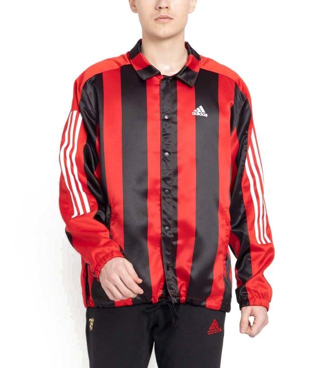 adidas red stripes m xpress regular fit casual jacket