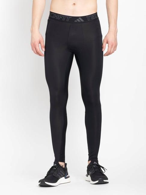 adidas techfit black fitted sports tights