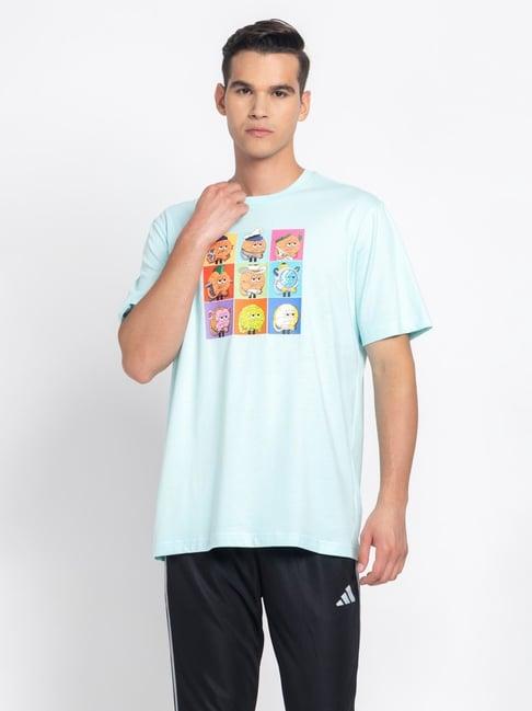 adidas turquoise loose fit t-shirt