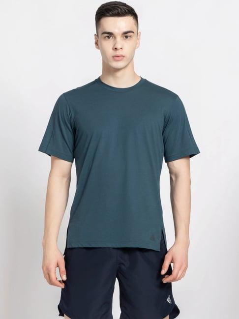 adidas turquoise regular fit t-shirt