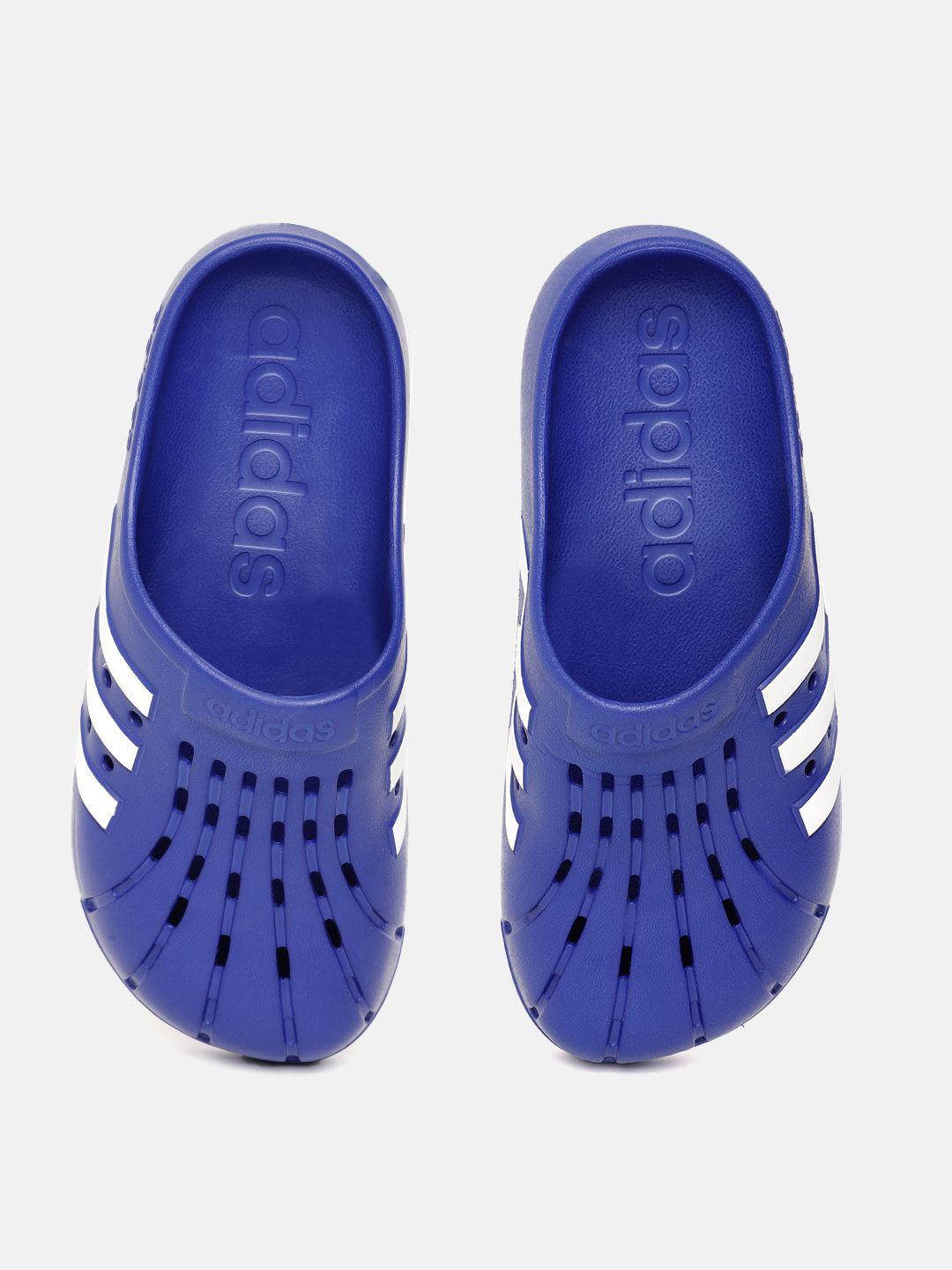 adidas unisex blue laser cuts starlette clogs