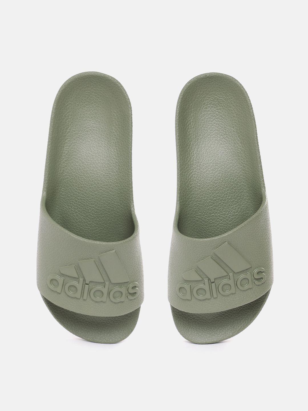 adidas unisex brand logo embossed adilette aqua sliders