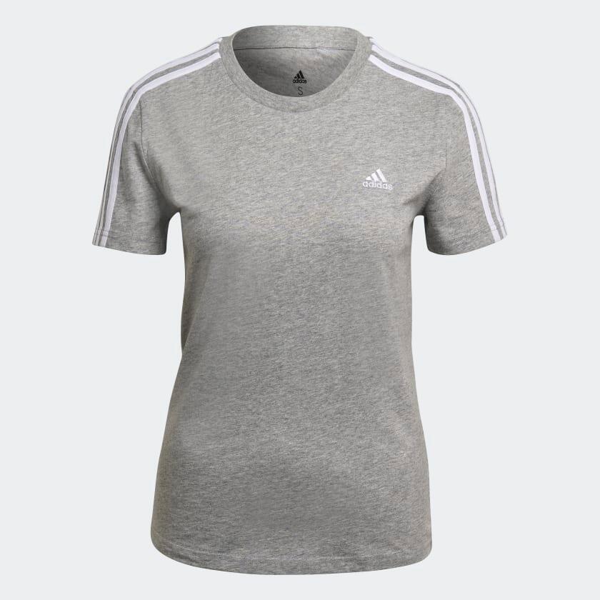 adidas w 3s t women sports t-shirt grey