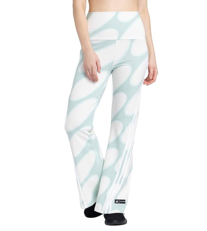 adidas white printed mmk fi 3s fitted tights