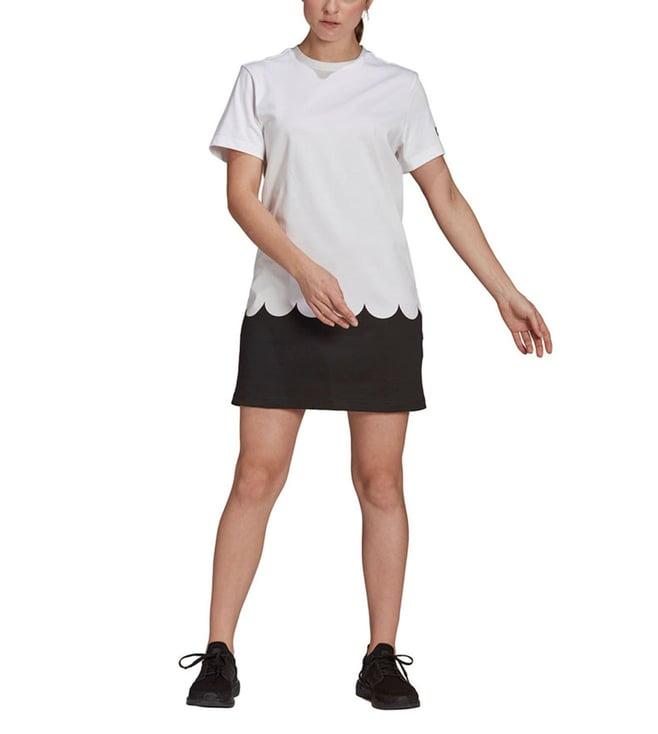 adidas white regular fit dress