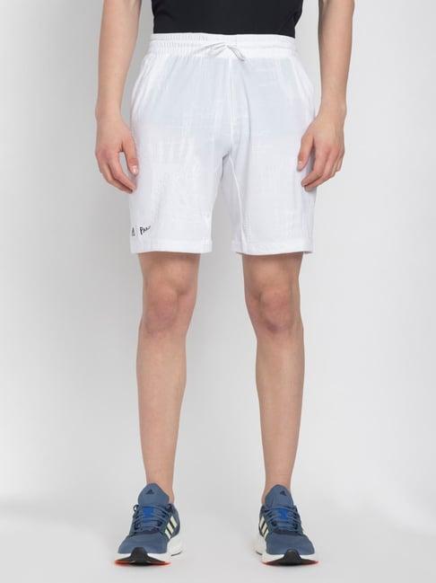 adidas white regular fit sports shorts