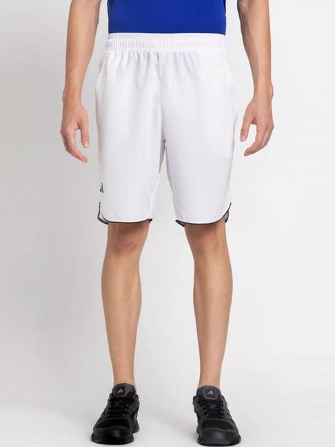 adidas white regular fit sports shorts