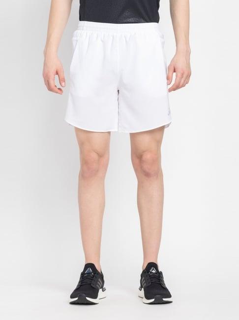 adidas white regular fit sports shorts