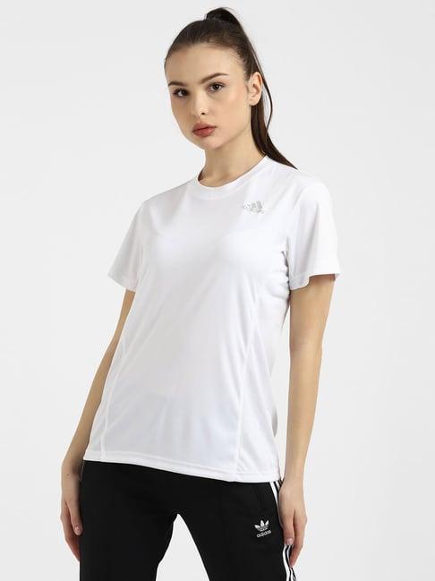 adidas white regular fit tennis t-shirt