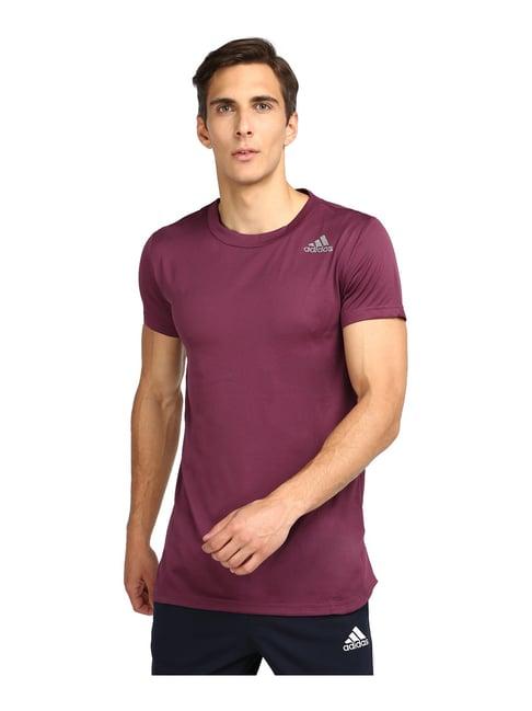 adidas wine round neck t-shirt