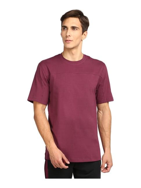 adidas wine round neck t-shirt