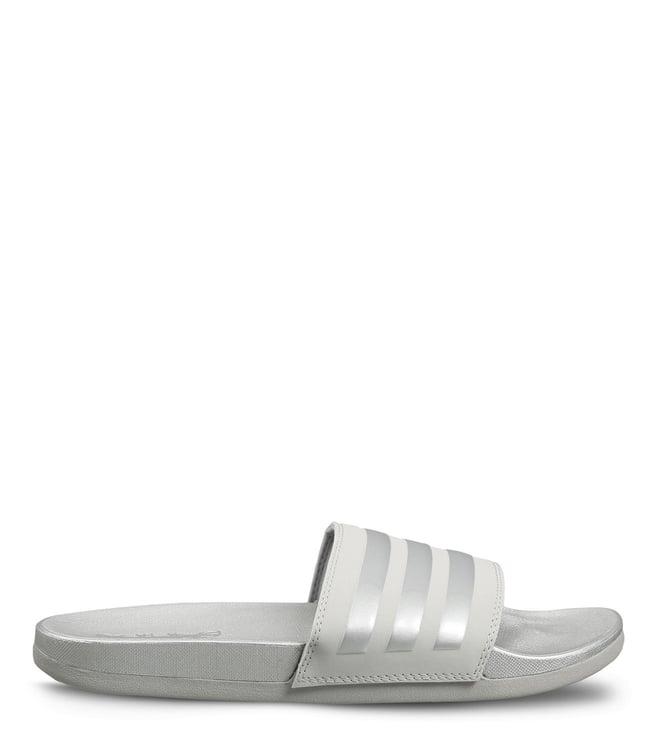 adidas women's adilette comfort grey slides