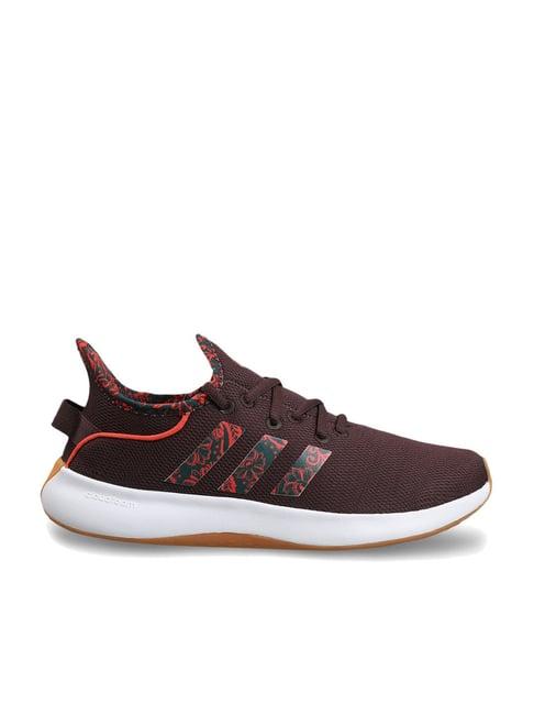 adidas women's cloudfoam pure spw burgundy running shoes