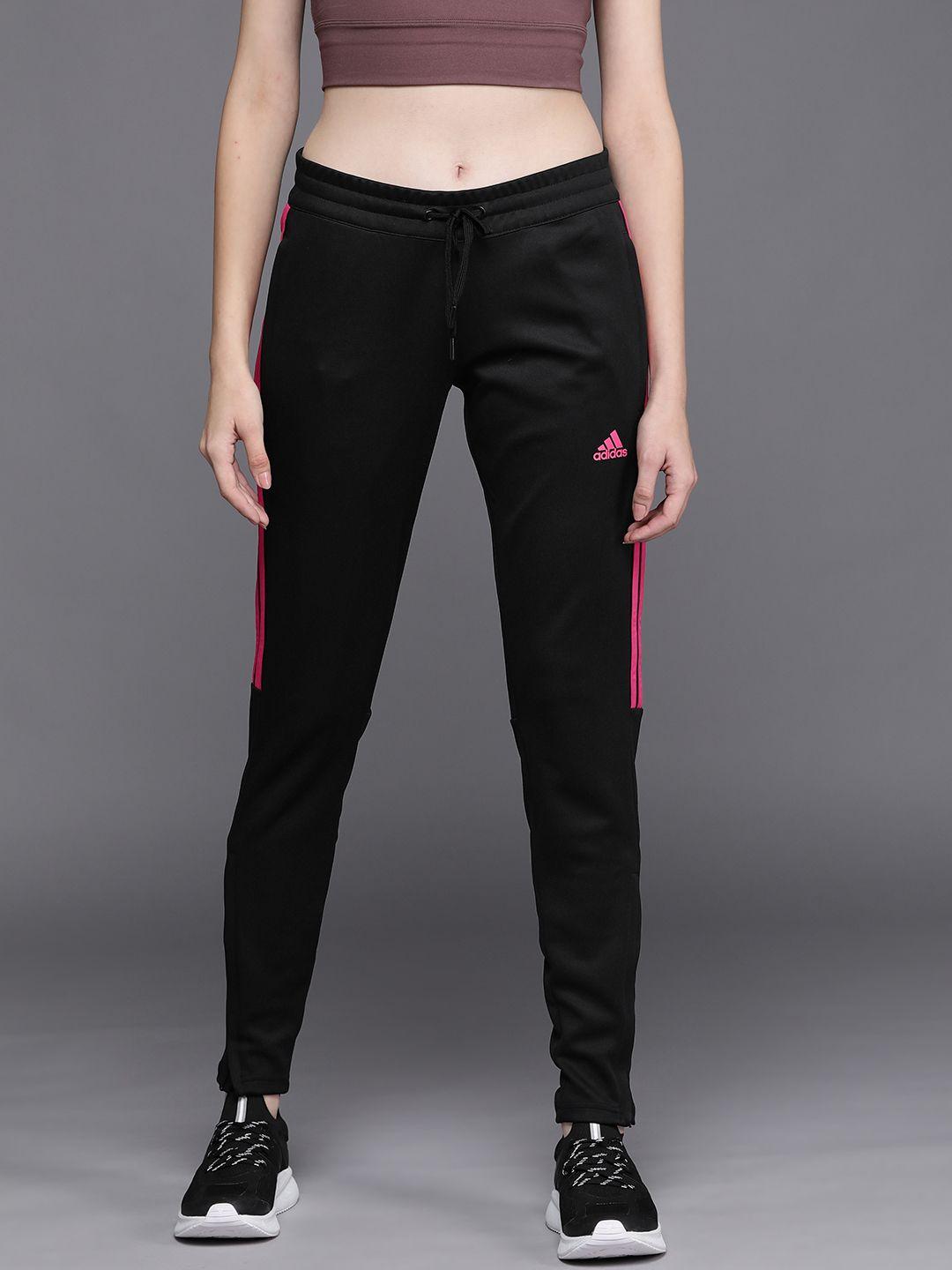 adidas women black sereno solid aeroready track pants