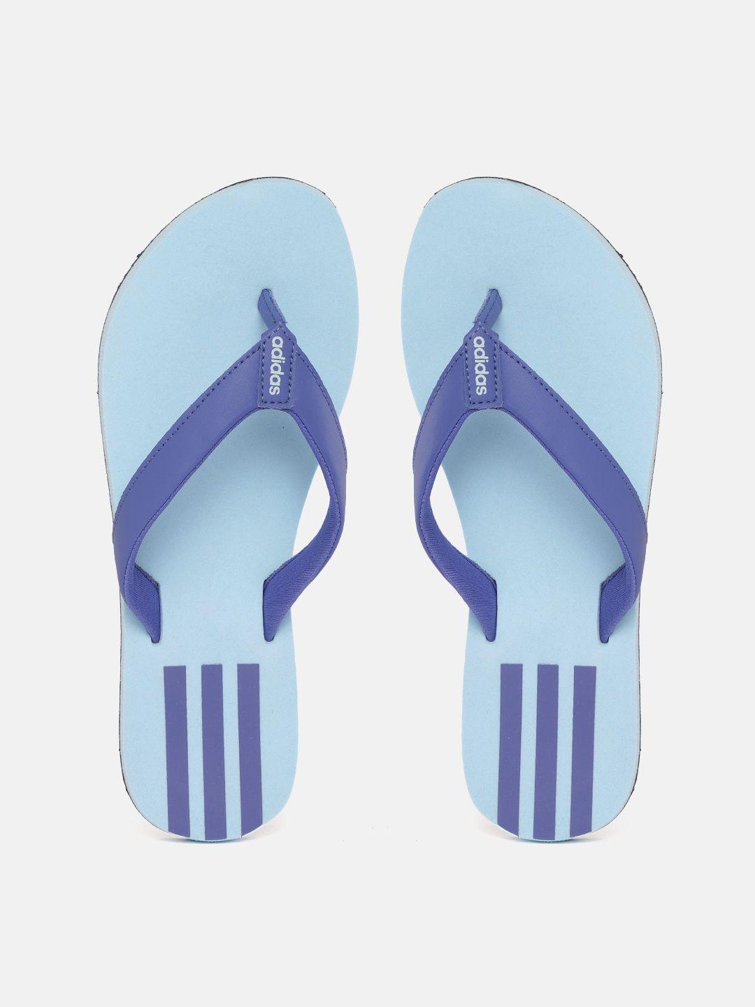 adidas women blue adi thong flip-flops