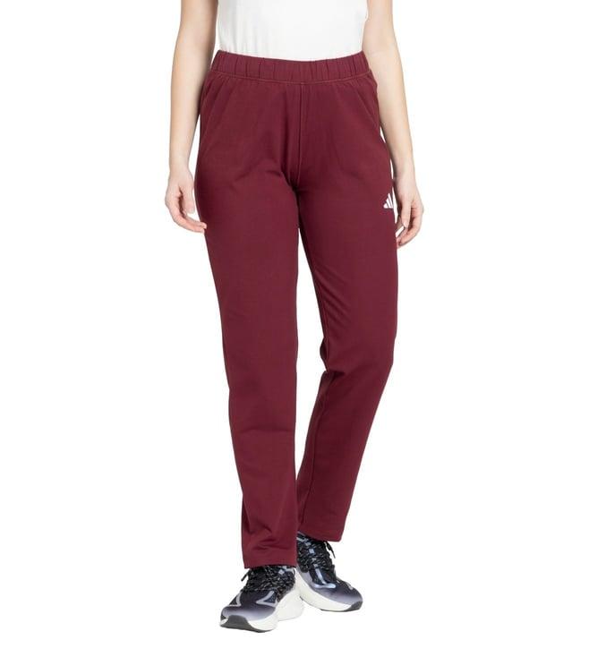 adidas women burgundy workout 2.0 track pant