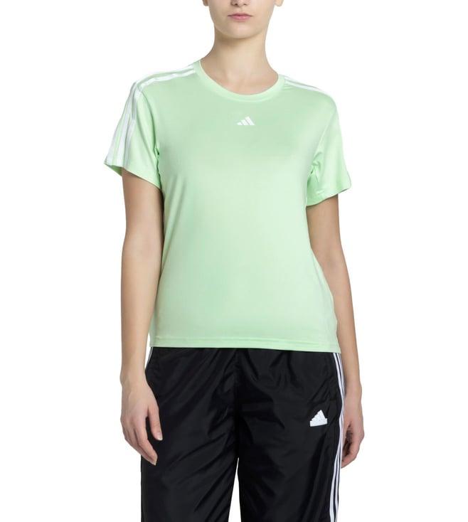 adidas women green w tr-es 3s t training t-shirt