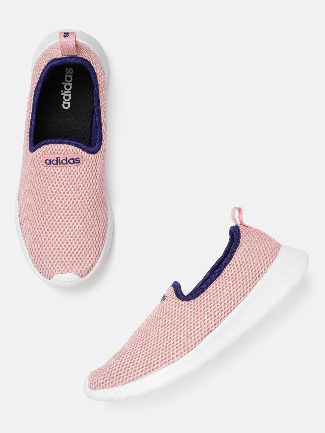 adidas women pink woven design effortso running shoes