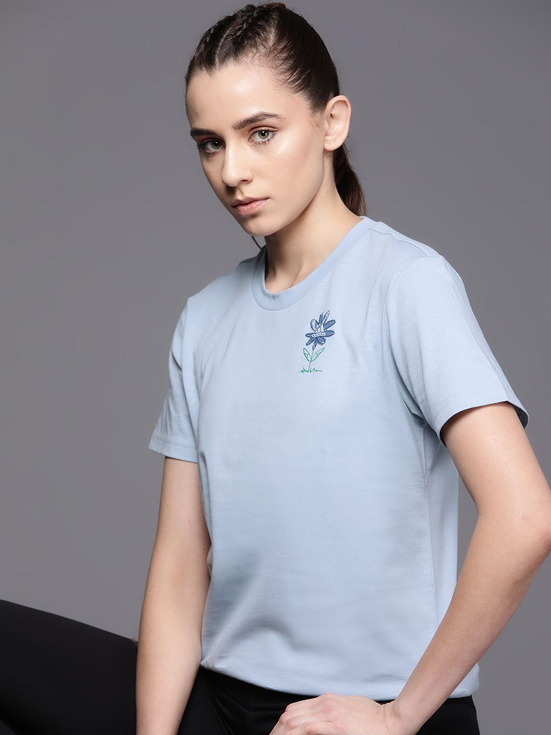 adidas women ss change pure cotton t-shirt