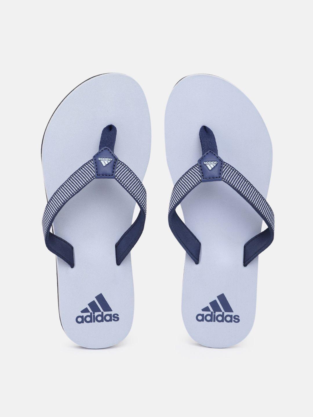 adidas women striped thong flip-flops