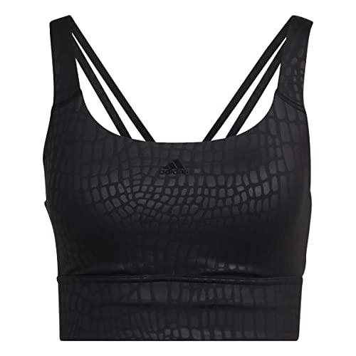 adidas womens pwi ms longline bra (hm6195_lac, black, lac)