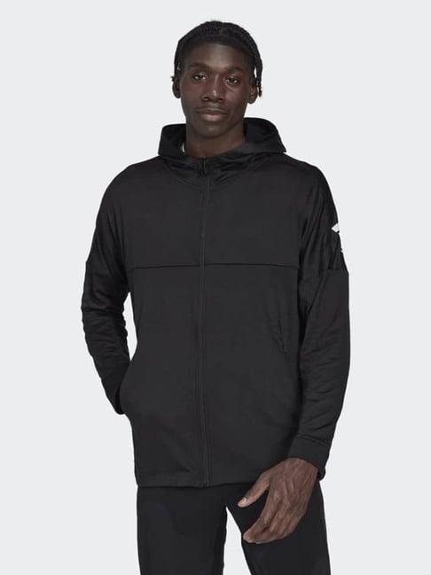 adidas z black regular fit sports hoodie