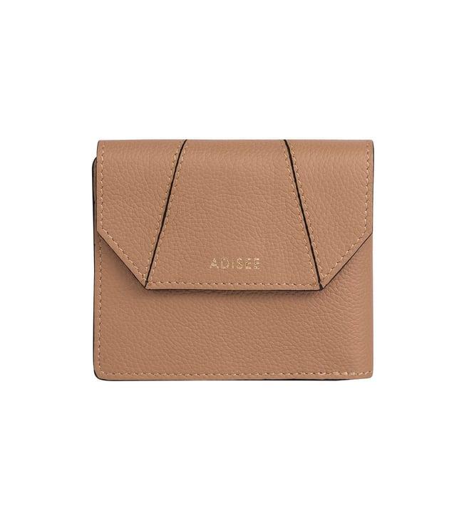 adisee brown top-grain leather ivy wallet