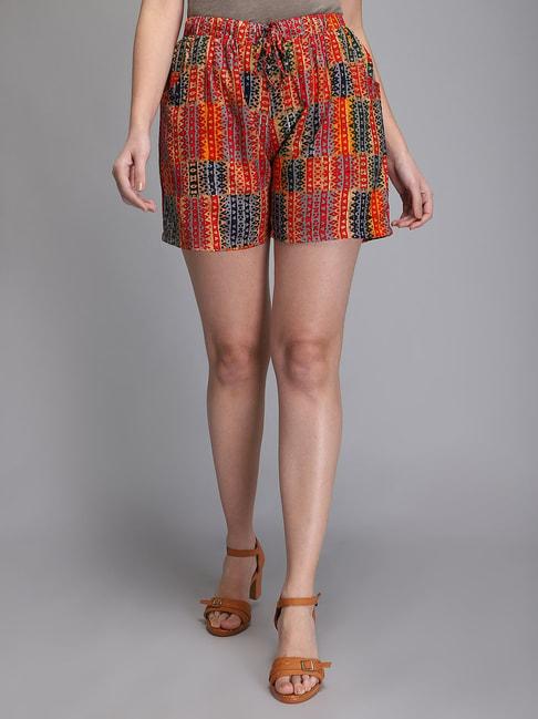 aditi wasan multicolor printed shorts