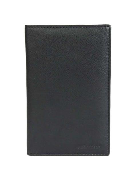 aditi wasan black solid passport holder
