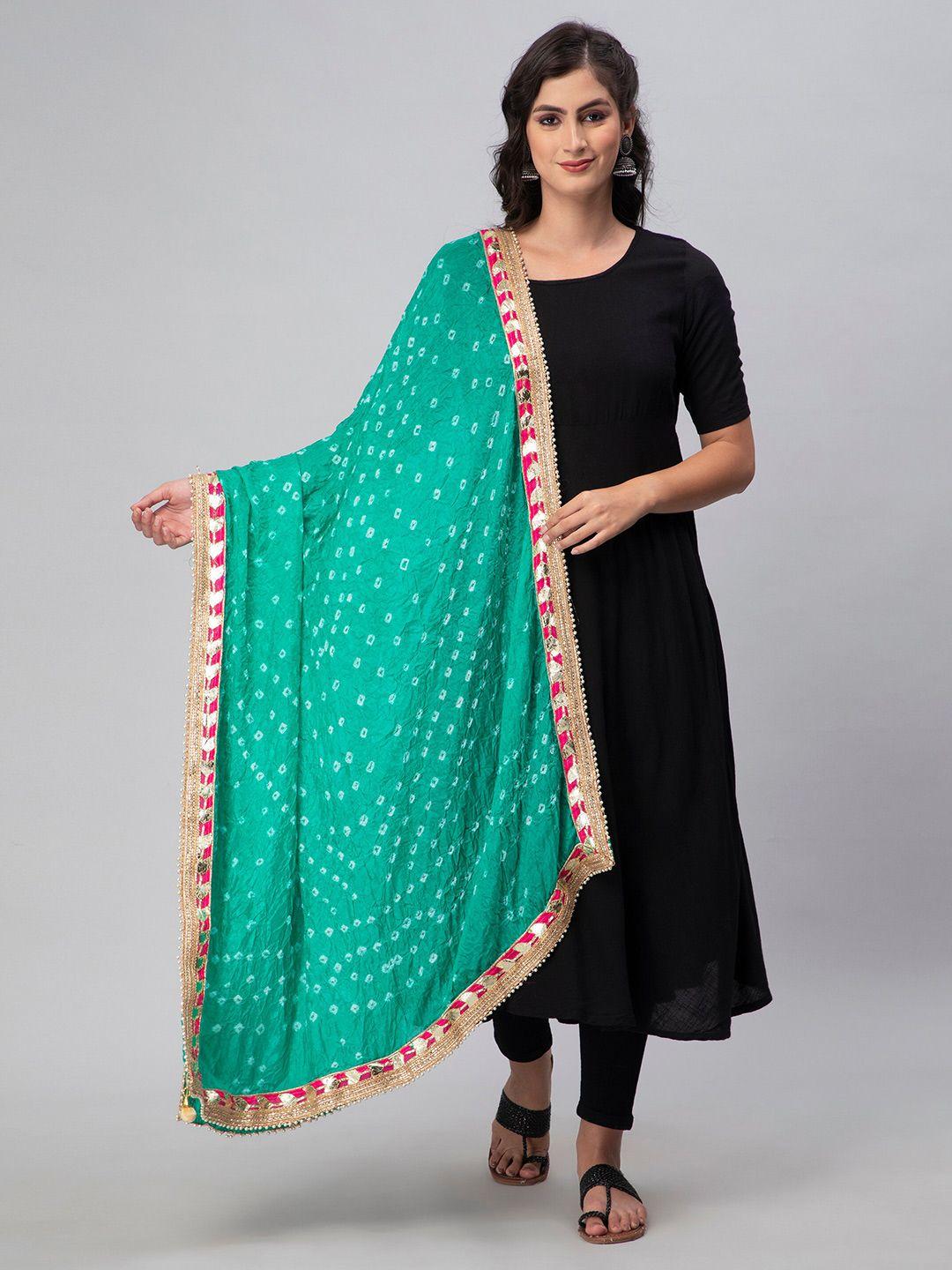 aditi wasan dyed bandhani dupatta