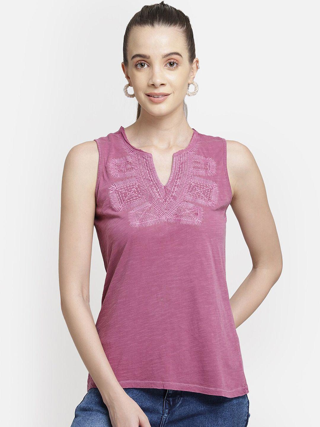 aditi wasan embroidered sleeveless top