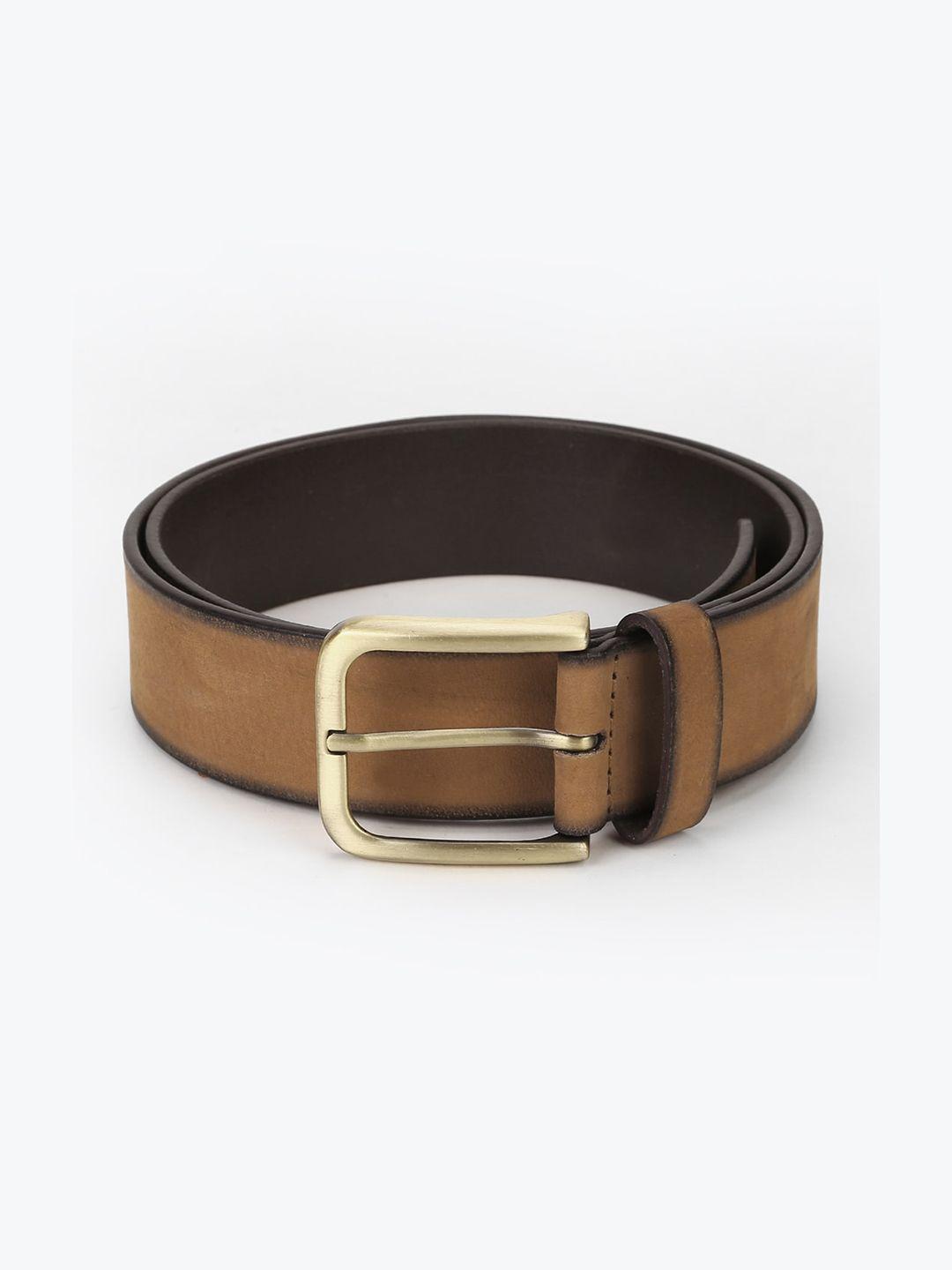 aditi wasan men tan leather formal belt